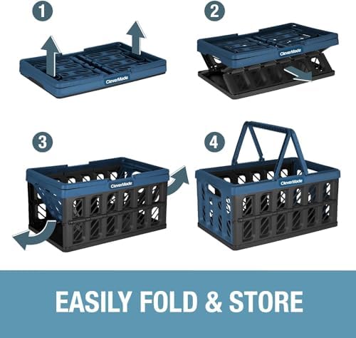 CleverMade Eco Collapsible Shopping Basket - Image 6