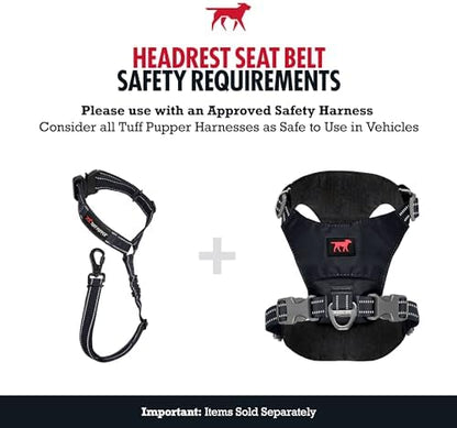 Tuff Pupper Dog Seat Belt for Car Headrest | Adjustable Length Dog Car Harness - Image 5