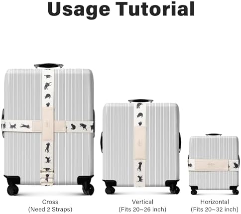 Ekax Luggage Straps for Suitcases, Adjustable Luggage Elastic Belt, Travel - Image 3
