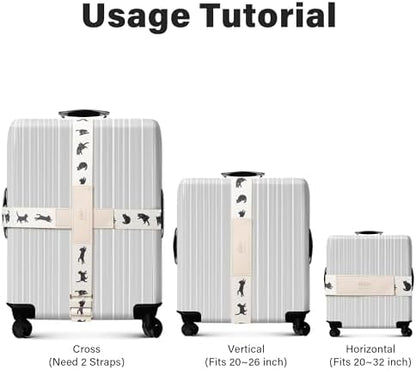 Ekax Luggage Straps for Suitcases, Adjustable Luggage Elastic Belt, Travel - Image 3