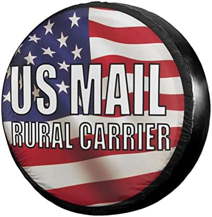 Us Mail Rural Carrier Spare Tire Cover Dust-Proof Wheel Tire Cover Fit Trailer by Foruidea