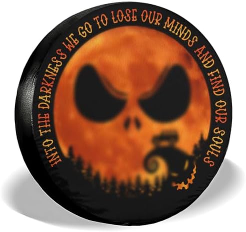 GENANY Gothic Skeleton Halloween PVC Leather Spare Tire Cover Size 15 by GENANY