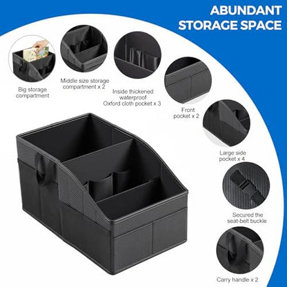 WHHMK Sturdy Leather Car Storage Support Up to 33 LB, Carbon Fiber Texture - Image 6