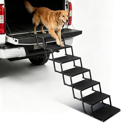 Dog Steps for Car and Truck, 37.5" H Foldable Dog Stairs for Large Dogs by Niubya