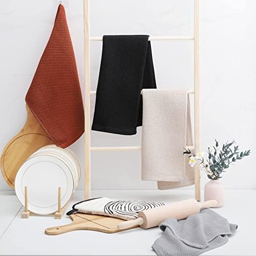 Homaxy 100% Cotton Waffle Weave Kitchen Dish Towels 6-Pack - Image 6