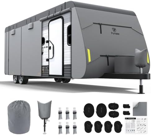 Fonzier Extra Thick 9 Layers Travel Trailer RV Cover Fits 24.1-26FT by Fonzier-Direct