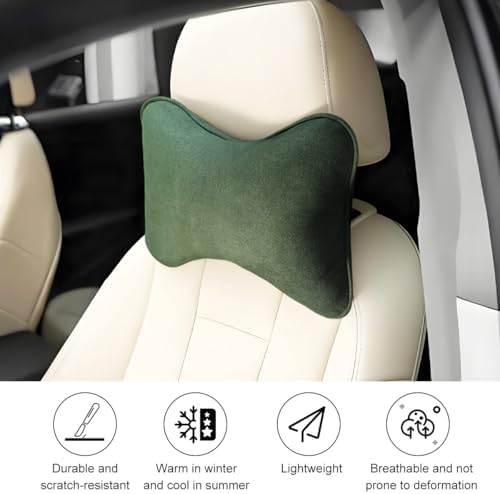 Car Headrest Pillow, Suede Soft Comfortable Breathable Vehicle Seat Neck - Image 5