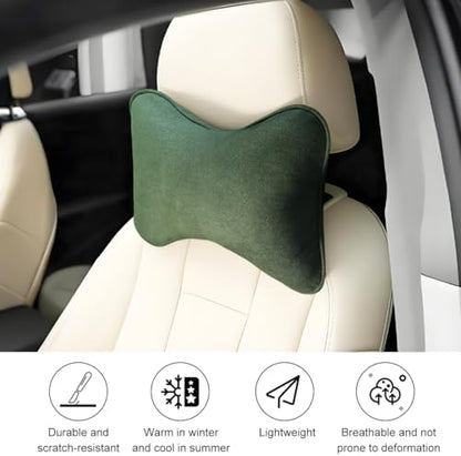 Car Headrest Pillow, Suede Soft Comfortable Breathable Vehicle Seat Neck - Image 5