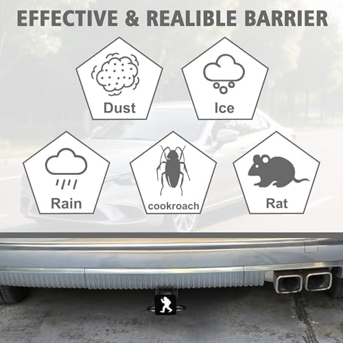 Trailer Hitch Cover Sasquatch Holding a Phone Square 2 Inch Receiver Tube Plug - Image 4