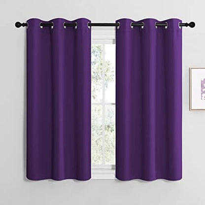 NICETOWN Purple Kitchen Blackout Curtains, Home Decoration Thermal Insulated by NICETOWN