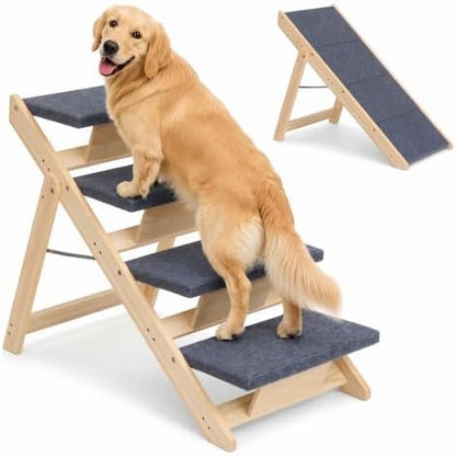 ZENY Convertible 2‑in‑1 Pet Ramp, Dog Stairs by ZENY