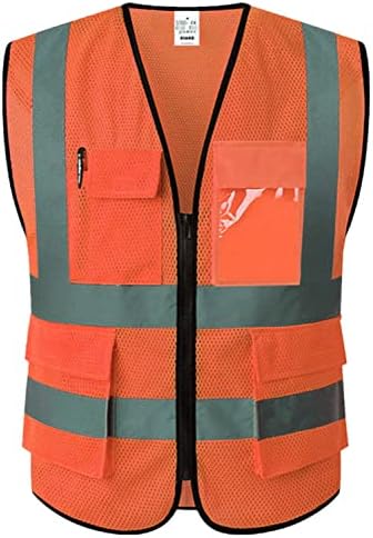 XIAKE Reflective Safety Vest for Men & Women High Visibility Class 2 Vest by XIAKE