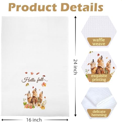 Fall Golden Retriever Kitchen Towels - Image 5