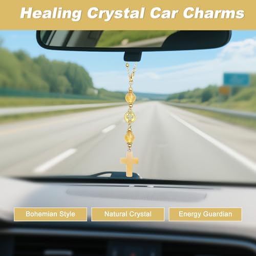 Car Rear View Mirror Accessories Car Hanging Ornament, Cross Unique Rearview - Image 3