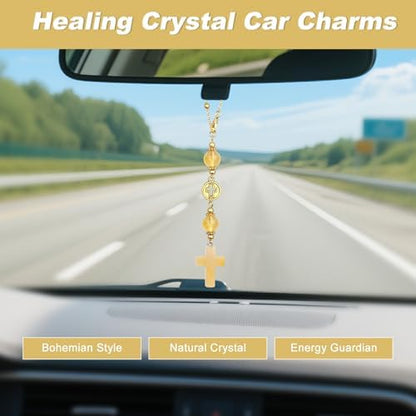 Car Rear View Mirror Accessories Car Hanging Ornament, Cross Unique Rearview - Image 3