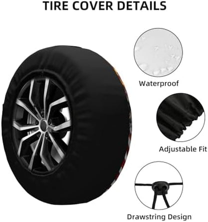 Spare Tire Cover for RV Camper, American Flag Eagle Motorcycle Tire Cover - Image 4