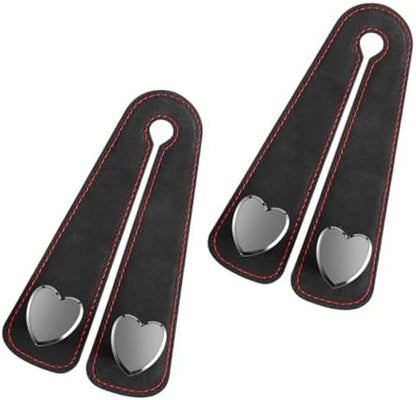 2PCS Car Seat Headrest Hooks, Heart-Shaped Twin Hook Vehicle Seat Back Purse - Image 7