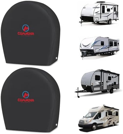 RV Tire Covers 2 Pack, Tough Tire Wheel Protector by MCOMNOVAOUTDOORS