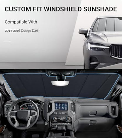 Pigenius Windshield Sunshade for Dodge Dart 2013-2016 Front Window Shade - Image 2