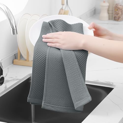 Homaxy 100% Cotton Waffle Weave Kitchen Dish Towels 12-Pack - Image 4