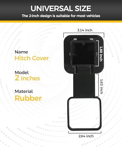 Hitch Cover, Car Accessories Trailer Hitch Covers, Tow Hitch Covers, 2 Inch - Image 2