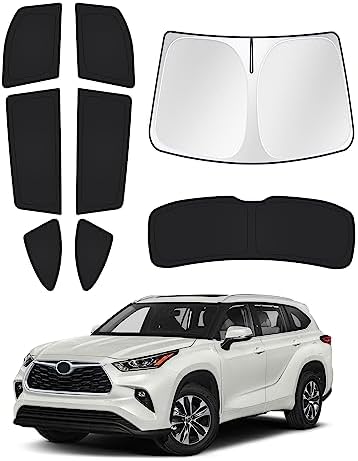 Canvcle Windshield Sun Shade for 2020-2025 2026 Toyota Highlander Accessories by Canvcle