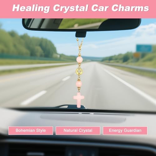Car Rear View Mirror Accessories Car Hanging Ornament, Cross Unique Rearview - Image 3
