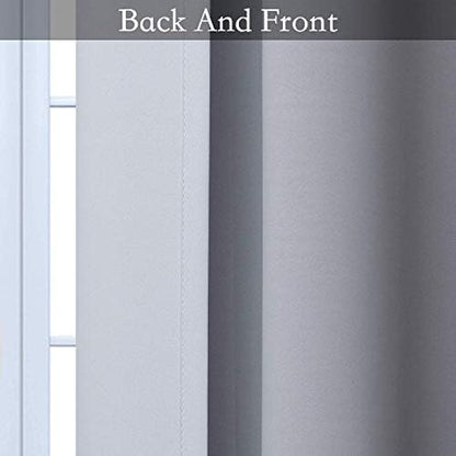 SimpleHome Ombre Black to Grey White Curtains - Image 6