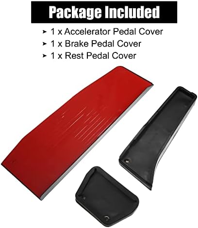 X AUTOHAUX 3Pcs Accelerator Pedal and Brake Pedal Cover Set - Image 7