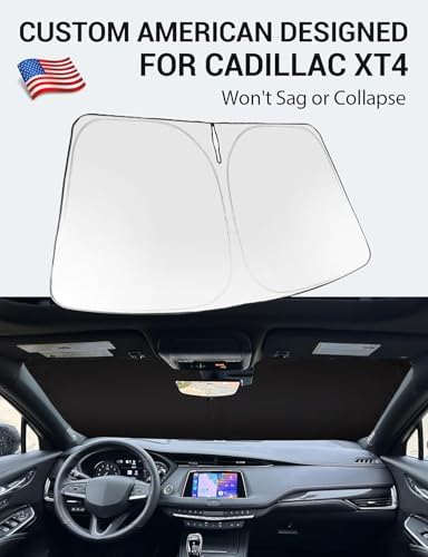 Proadsy Custom Fit 2019-2026 Cadillac XT4 Windshield Sun Shade, Blocks Heat - Image 2