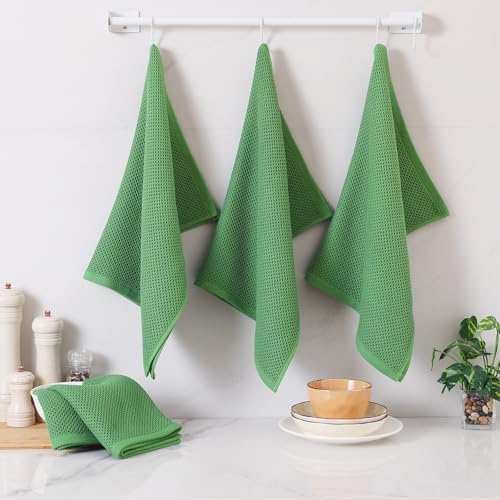 Homaxy 100% Cotton Oversized Waffle Weave Kitchen Towels 8-Pack - Image 6