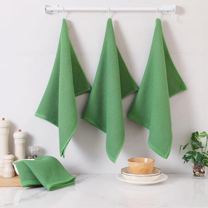 Homaxy 100% Cotton Oversized Waffle Weave Kitchen Towels 8-Pack - Image 6