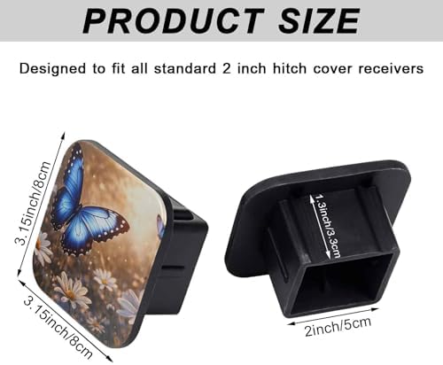 Trailer Hitch Cover 2 Inch Square Receiver Hitch Cover Rubber Tube Plug - Image 2