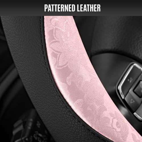 PIC AUTO Steering Wheel Cover, Universal Fit 14.5"–15.5", Soft PU Grain Leather - Image 3