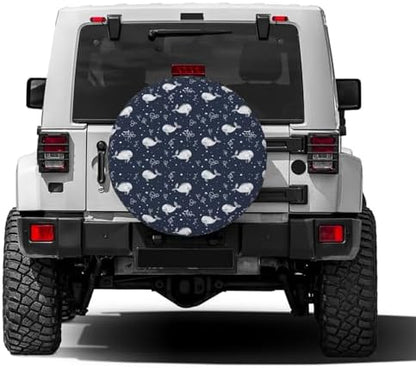 Whales Blue Spare Tire Cover Dust-Proof Wheel Tire Cover Fit Trailer, SUV and - Image 2