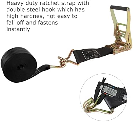 4 Pack 2 Inch Ratchet Straps Heavy Duty 20ft Tie Down Straps Ratchet - Image 4