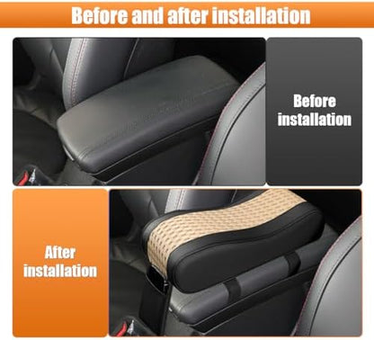 Car Armrest Cushion, Leather Memory Foam Car Center Console Arm Rest Pillow - Image 6