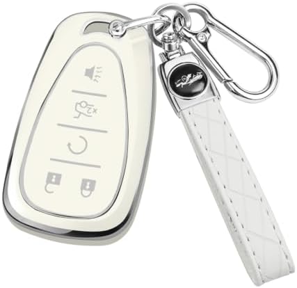 for Chevy Key Fob Cover, 5 Buttons TPU Key Cover by CARKEYCOVERforKERHXLE
