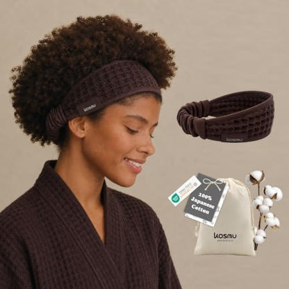Luxury Organic Japanese Cotton Waffle Spa Headband by KOSMU