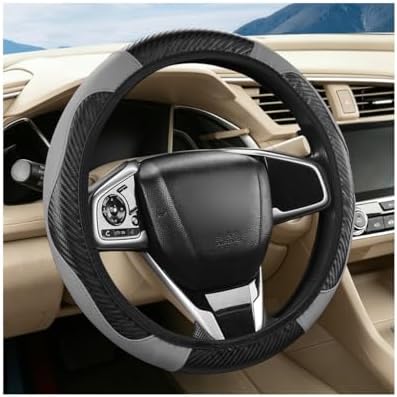 Zpana Car Steering Wheel Cover, Elastic Stretch Carbon Fiber Full Surround by Zpana