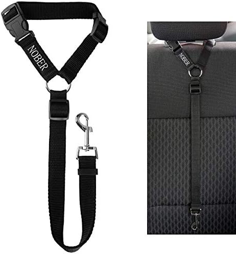 Pet Dog Cat Seat Belts, Car Headrest Restraint Adjustable Safety Leads Vehicle by NOBER