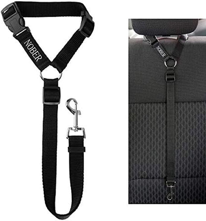 Pet Dog Cat Seat Belts, Car Headrest Restraint Adjustable Safety Leads Vehicle by NOBER