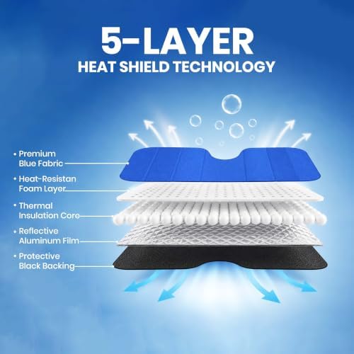 EcoNour Accordion Car Windshield Sun Shade | Reflective Car Window Shades - Image 4
