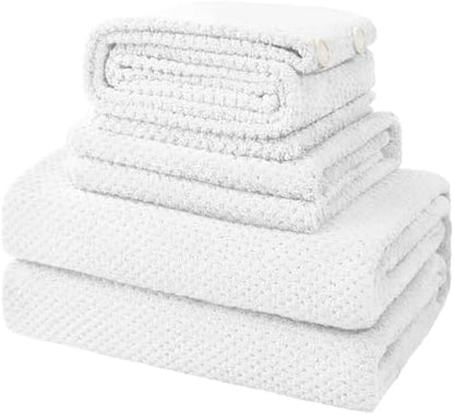 Soft Bath Towel Set of 4, Extra Large Microfiber Towels 35x70 in, Bath Towel by BESTCHOICEFORYOU%EF%BC%81