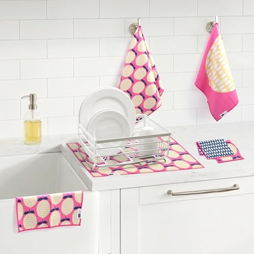 Ritz 6-Piece Lemon & Speckle Microfiber Dish Cloth Set – Retro Citron Grove & - Image 4