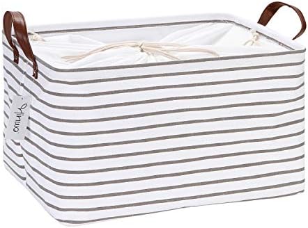 Hinwo 31L Large Canvas Storage Bin by Hinwo
