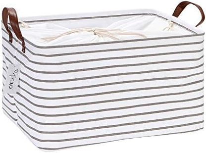 Hinwo 31L Large Canvas Storage Bin by Hinwo