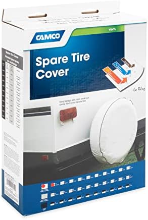 Camco Camper/RV Spare Tire Cover | Features Arctic White Vinyl & Heavy Duty - Image 4