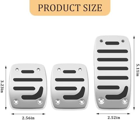 3PCS Non-Slip Pedal Covers for Manual Transmission Vehicles - Image 2