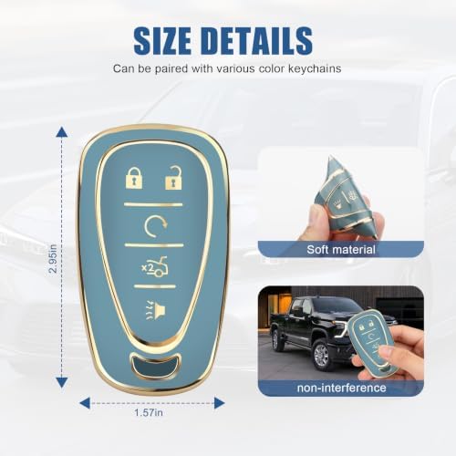 for Chevy Key Fob Cover, 5 Buttons TPU Key Cover - Image 5